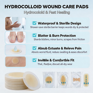 Parches Adhesivos de Hidrocoloide para Heridas por Quemaduras, Parches de Hidrocoloide para Ampollas - Product Image 6