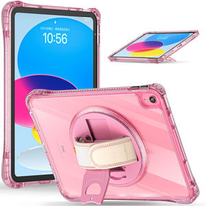 حافظة تابلت متينة ومضادة للصدمات لجهاز آيباد الجيل 11/10 مقاس 10.9 بوصة، غطاء شديد التحمل مع حامل وحزام للكتف واليد - Product Image 2