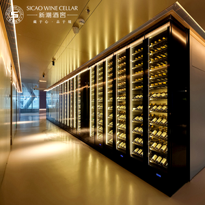 For Oem Wine Cooler Custom Cabinet Glass Door Electronic Temperature Control Champagne Display Cellar for Hotel Bar Oem Custom - Product Image 6