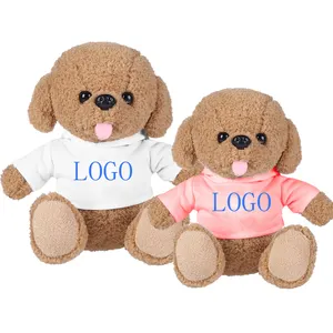 Рекламные рекламные подарки, милая коричневая лабрадорская собака, плюшевые фирменные логотипы OEM, игрушки для щенков