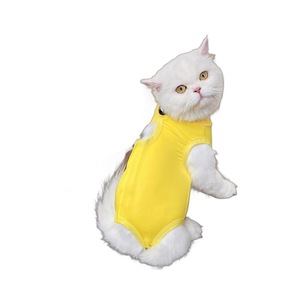 <b>Cat</b> Post Surgery Recovery Suit Soft Acrylic Fiber Anti Lick Protective Clothing <b>For</b> Neutered Spayed <b>Cats</b> Solid Color Pet <b>Clothes</b> - Product Image 5