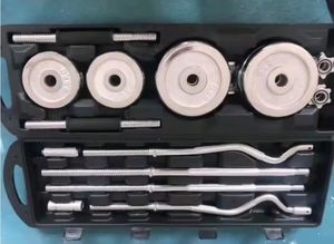 Juego <span class=keywords><strong>de</strong></span> Mancuernas y Barras con Pesas Ajustables <span class=keywords><strong>de</strong></span> 55 kg con Logotipo Personalizado al por Mayor, Cromado Electrolítico, Equipo <span class=keywords><strong>de</strong></span> Gimnasio - Product Image 4