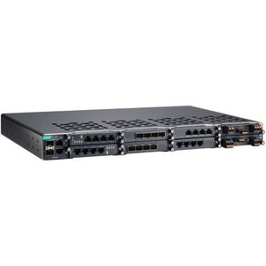 Commutateur Ethernet modulaire Moxa PT-G7828 avec 48 ports RJ45 1000 Mbps, protocole IEEE 802.3, appareil de mise en réseau d'entreprise - Product Image 1