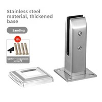 Support de fixation en acier inoxydable pour verre, sans perçage, à poser au sol, pour piscine, balcon, garde-corps d'escalier, compatible carrelage, fabrication de luxe