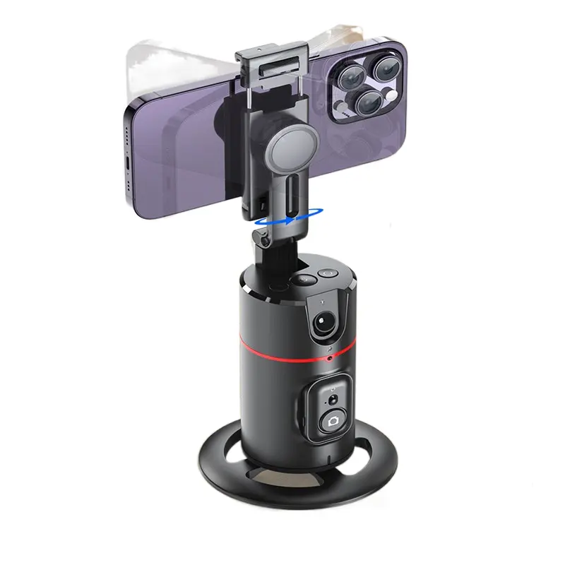 Gimbal ponsel pintar, pengenalan gerakan rotasi 360 derajat pelacakan Selfie Stabilizer ponsel kamera Video untuk ponsel