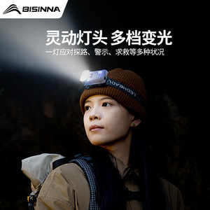 Bisinna Headlamp Rechargeable Led High Brightness Outdoor Hiking Fishing <b>Light</b> - Product Image 3