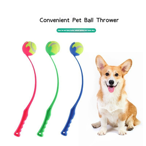 צעצוע משחק אינטראקטיבי לכלבים, סיטונאי, עמיד, ידידותי לסביבה, עשוי מגומי ופלסטיק, בצורת מקל טניס לאימון כלבים - Product Image 2