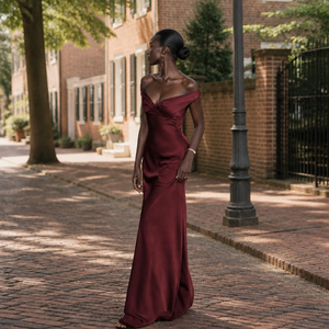 Vestido Maxi Elegante de Satén sin Mangas con Cuello Alto y Abertura Lateral, Estilo Tubo, Color Sólido, para Noche, Venta Caliente de Fábrica - Product Image 4