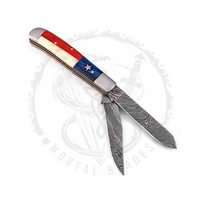 Vente chaude personnalisable en gros Texas poignée Double lame en acier survie en plein air pliant chasse Camping poche cadeau couteau