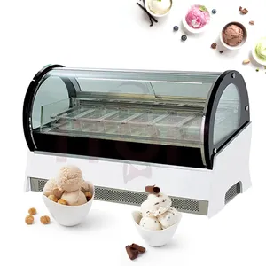 低ノイズ冷蔵庫ディスプレイチラーアイスクリームの取り付けジェラト冷凍庫アイスクリームディスプレイ