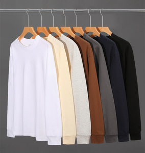 Camiseta blanca <span class=keywords><strong>de</strong></span> <span class=keywords><strong>manga</strong></span> <span class=keywords><strong>larga</strong></span> <span class=keywords><strong>de</strong></span> alta calidad 100% algodón 260gsm unisex con logo personalizado a precio económico - Product Image 3