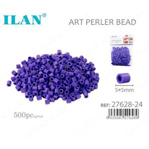 Perline Ilan Art viola scuro 5x5mm circa 500 pezzi - Product Image 1
