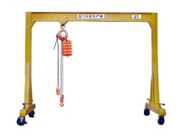 Grue portique mobile 10 tonnes 1 tonne 3 tonnes avec palan électrique à moteur et roulement, usage extérieur léger, treuil réglable en hauteur