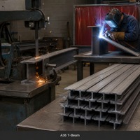 Poutre en T en acier au carbone structurel laminé à chaud A36, 30 x 30 mm, pour la fabrication