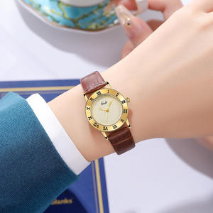 นาฬิกาควอตซ์ของผู้หญิงหนังแท้หรูหราพิเศษสำหรับเทศกาลควอตซ์เรียบง่ายหรูหราสายหนังกันน้ำ - Product Image 5