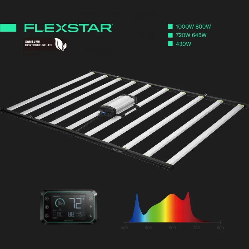 Flexstar เรือนกระจก1000วัตต์4 * 6ft 2800 Umol /S หรี่แสงได้1000วัตต์ LED Grow Light Full Spectrum