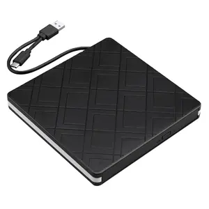 Dvd drive player gravador portátil, caixa de presente preta usb, estilo solar, ram, erro, sata, plástico, suporte colorido