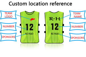 Celemek latihan sepak bola bernomor tim kustom kualitas tinggi untuk sepak bola Scrimmage <span class=keywords><strong>an</strong></span> Pinnies - Product Image 6