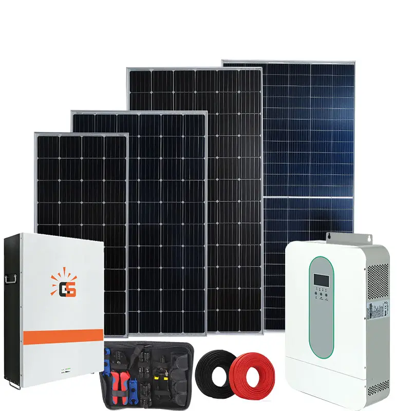 شراء نظام طاقة شمسية منزلي هجين خارج الشبكة 3 كيلو وات 20 كيلو وات 10 كيلو وات 5 كيلو وات شرفة
