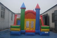 Château gonflable géant Mickey Cartoon avec toboggan, combo commercial, aire de jeux gonflable pour enfants, idéal pour la location événementielle