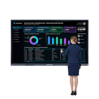 Tableau interactif moderne pour salle de réunion d'affaires 55 65 75 85 86 98 100 110 pouces avec présentation d'écran sans fil