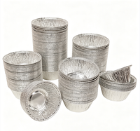 TR206 20ml Barquettes jetables en aluminium avec couvercle, qualité alimentaire, recyclables, pour tartelettes, mini-desserts, gâteaux au chocolat