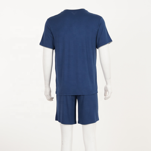 <strong>Men's</strong> Sleepwear Custom <strong>Pyjamas</strong> Knitted <strong>Short</strong>-Sleeved <strong>Shorts</strong> Pullover Suit Summer Loungewear <strong>Men</strong> <strong>Set</strong> - Product Image 2