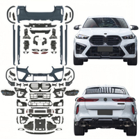 Kit de Conversión de Carrocería con Faros Delanteros, Parachoques, Pasos de Rueda y Faldones Laterales para BMW X6 G06 2020-2023, Actualización al Estilo LCI X6M