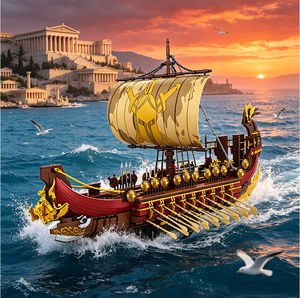 Blocs de construction de navire de guerre Spartan, 3043 pièces en plastique ABS, modèle éducatif à assembler soi-même, cadeau pour enfants et adolescents de 4 à 14 <span class=keywords><strong>ans</strong></span> - Product Image 5