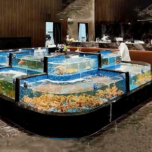 Supermarché restaurant poisson frais magasin d'approvisionnement sur mesure <span class=keywords><strong>pas</strong></span> <span class=keywords><strong>cher</strong></span> affichage en direct réservoir de fruits de mer <span class=keywords><strong>piscine</strong></span> - Product Image 1