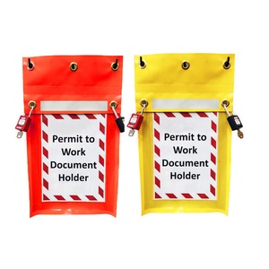 Pochette de permis en plastique PVC flexible pochette verrouillable pochette de permis de travail porte-documents - Product Image 3