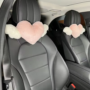Coussin de nuque en peluche universel en forme de cœur <span class=keywords><strong>et</strong></span> coussin de soutien lombaire pour dossier de siège de voiture - Product Image 1