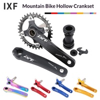 Manivelle de vélo de montagne et de route DFJ en alliage d'aluminium, longueur 170 mm, conception intégrée creuse, roulement haute résistance