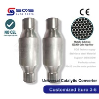 Convertisseur catalytique universel SQS OEM/ODM de haute qualité 3 pouces, 200/400 cellules, noyau métallique Euro 4/5/6 DPF DOC avec certification CE