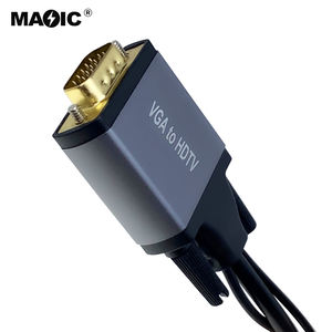 Benutzer definiertes Logo und Länge 1080P HDMI-zu-<span class=keywords><strong>VGA</strong></span>-Kabel mit 3,5-mm-Audiokabel und USB-Stromkabel für Laptop und HDTV - Product Image 3