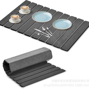 Alfombrilla de Baño Plegable de Piedra de Diatomita que Ahorra Espacio, Alfombrilla de Tierra de Diatomeas Súper Absorbente, Alfombrilla Antideslizante <span class=keywords><strong>para</strong></span> el Suelo del Baño - Product Image 2