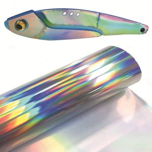 Pegatinas de señuelo de pesca de plata reflectantes, rollo de 64cm de ancho, 120 metros, <span class=keywords><strong>película</strong></span> adhesiva láser de escamas de pescado - Product Image 3