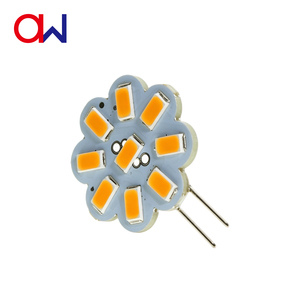 Ampoule LED G4 2W 9 SMD Bi-Pin 12V DC en forme de fleur, remplacement halogène pour lustre en cristal, éclairage mural, armoire, miroir - Product Image 4