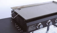 Gril à gaz plat de qualité supérieure à 4 brûleurs pour restaurant OEM Plaque de cuisson au propane pour barbecue extérieur avec étagère latérale