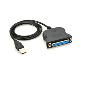 Кабель параллельного принтера USB 2,0 папа к 25 контактам DB25 мама параллельный порт адаптер для принтера Черный 1 м