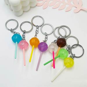 Breloques porte-clés tendance en résine acrylique plastique, mini-aliments artisanaux irisés, sucettes, accessoires - Product Image 2