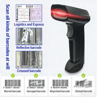 Escáner de Código de Barras Inalámbrico/Con Cable SHUNQI de Alta Capacidad, 30 Días de Autonomía, 2000mAh, Alcance de 50-100m