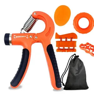 Ensemble de renforcement de la poignée, ensemble d'entraînement de rééducation, entraîneur à cinq doigts en silicone, anneau de préhension, combinaison de balle de préhension. - Product Image 6