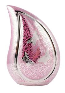 Silver Pink Metal Cremation Urn Adult Ashes Tear Drop Design <b>Memorial</b> <b>Keepsake</b> Container Funeral Supplies Urn - Product Image 2