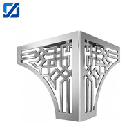 Pieds de canapé en métal à motif de treillis orné, support de montage en forme de Y, support robuste pour armoire de salle à manger, meuble TV, usage intensif