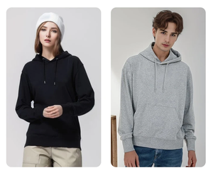 Sudaderas con Capucha Lisas al por Mayor, Sudaderas de Moda para Hombre en Tallas Grandes, Sudaderas Unisex de Algodón de 280 g con Logotipo Personalizado - Product Image 2