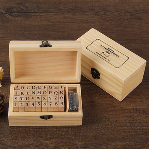 Jeu de tampons en bois personnalisés pour enfants, jeu de tampons, <span class=keywords><strong>écologique</strong></span>s, bon marché, vente en gros, - Product Image 4