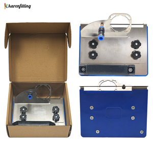 45 °   Outil de chanfreinage de carreaux en acier inoxydable avec support pour meuleuse d'angle et plaque de base bleue pour la découpe de carreaux de céramique - Product Image 6