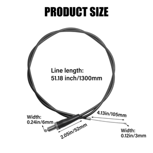 Câble de commande d'accélérateur à tête droite haute durabilité 51,18 po pour VTT 50cc-125cc, <span class=keywords><strong>moto</strong></span> tout-terrain, motocross - Product Image 6