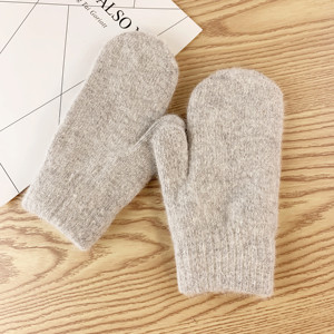 Gants chauds en forme de lapin pour femmes, moulant, personnalisé, pour l'<span class=keywords><strong>hiver</strong></span>, couleur unie, pour tous les doigts, Version coréenne - Product Image 6